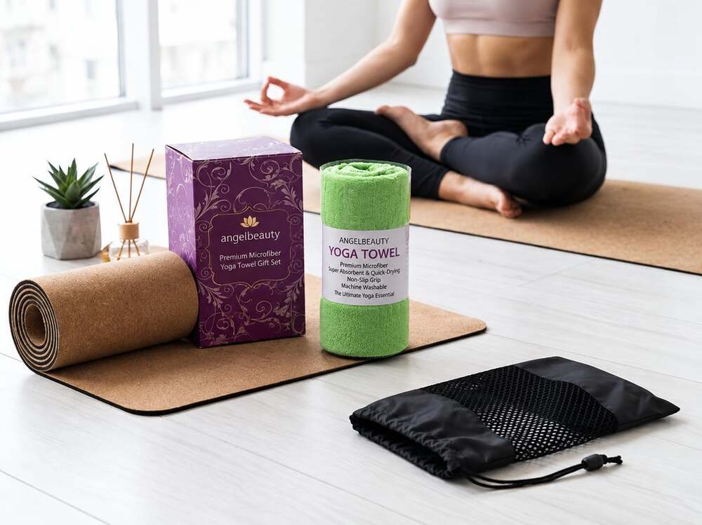 Angel Beauty Microfiber Thickness Yoga Towel Green